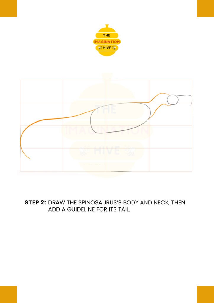 How to Draw a Spinosaurus Step 2