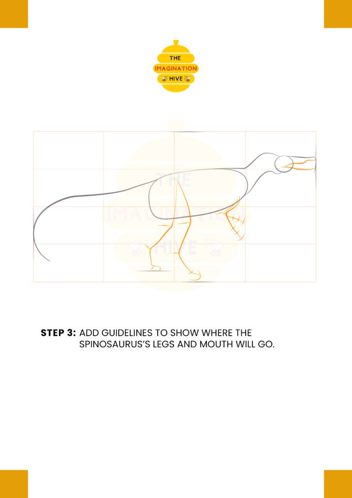 How to Draw a Spinosaurus Step 3