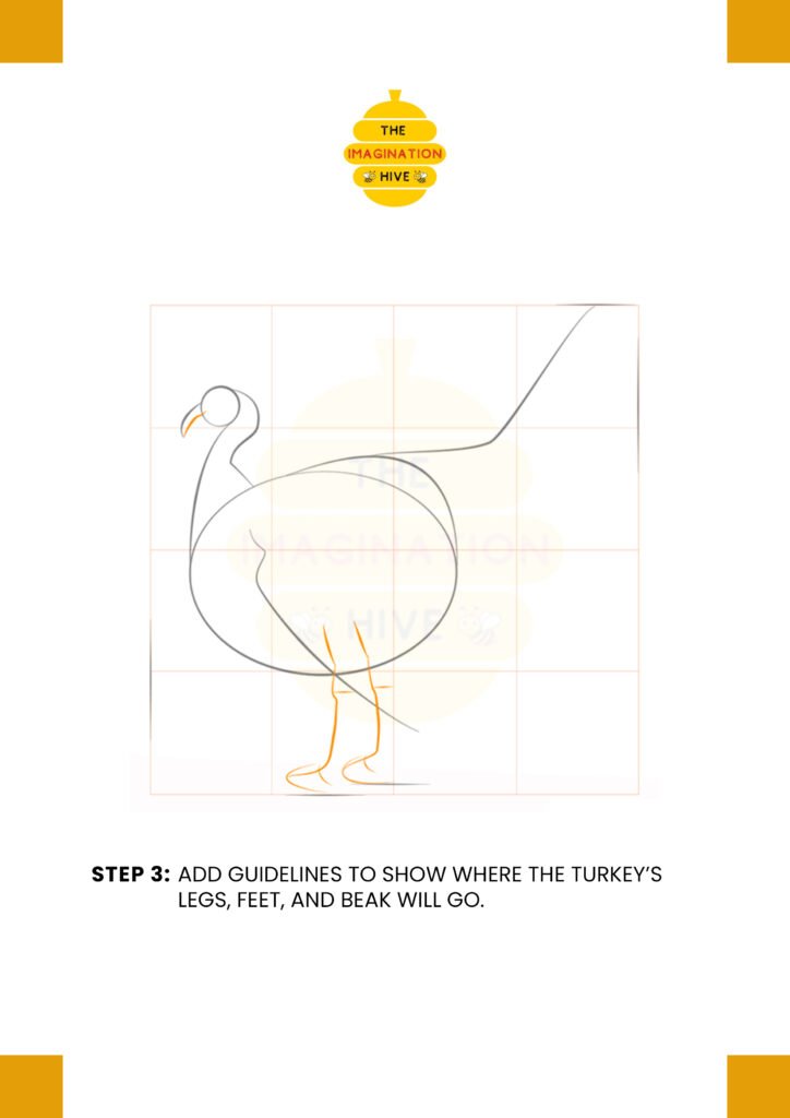 How to Draw a Turkey Step 3