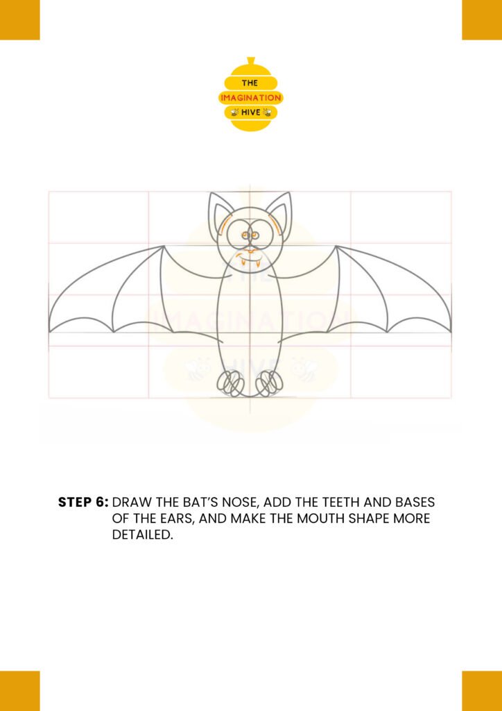 How to Draw a Vampire Bat Step 6