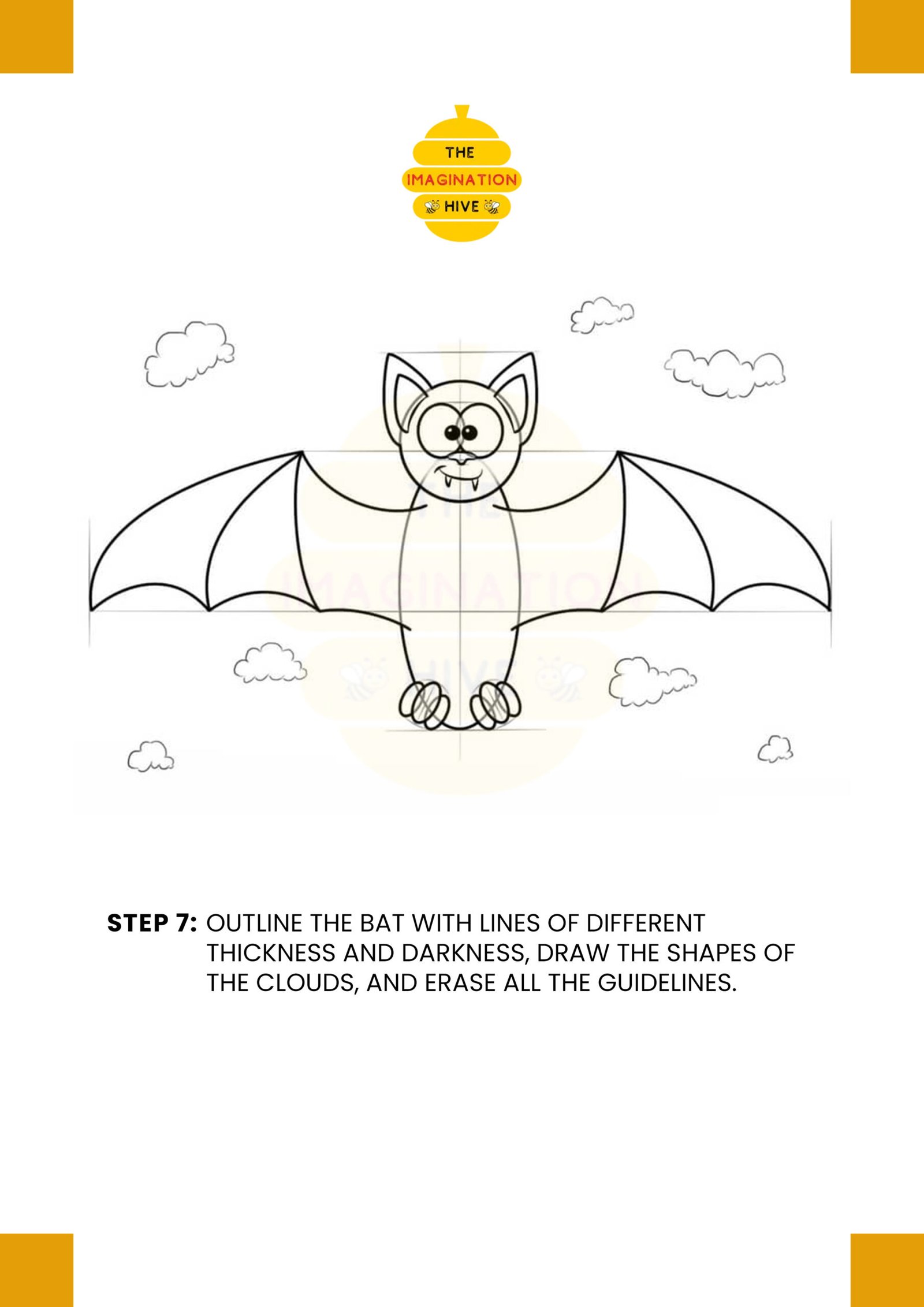 How to Draw a Vampire Bat Step 7