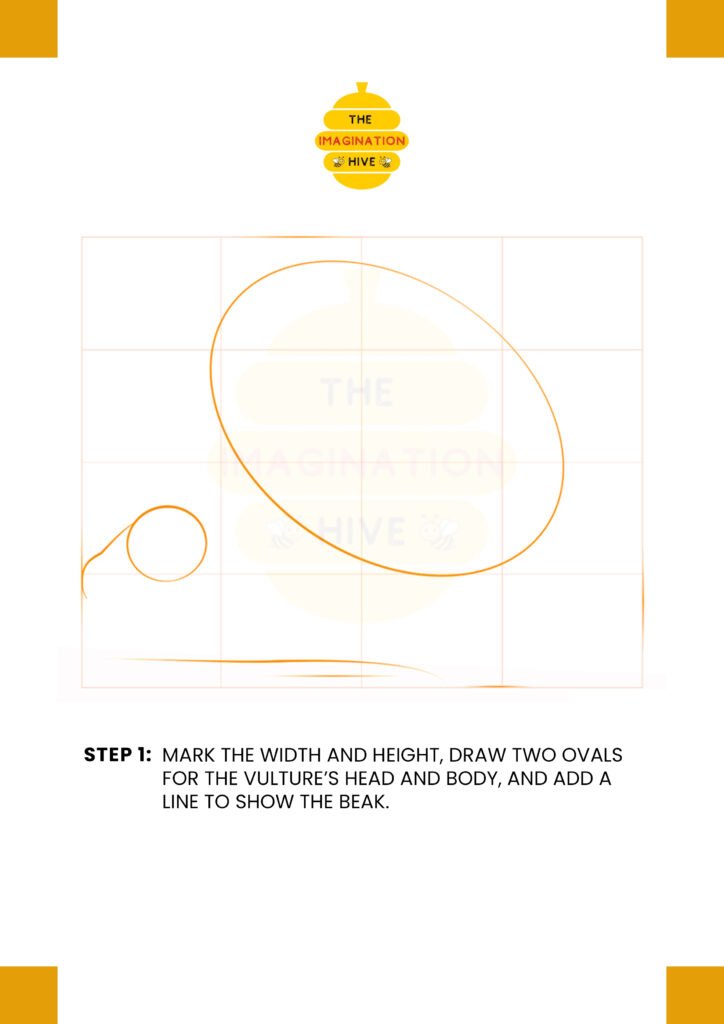 How to Draw a Vulture step 1