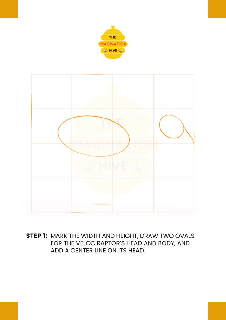 How to Draw a Velociraptor Step 1