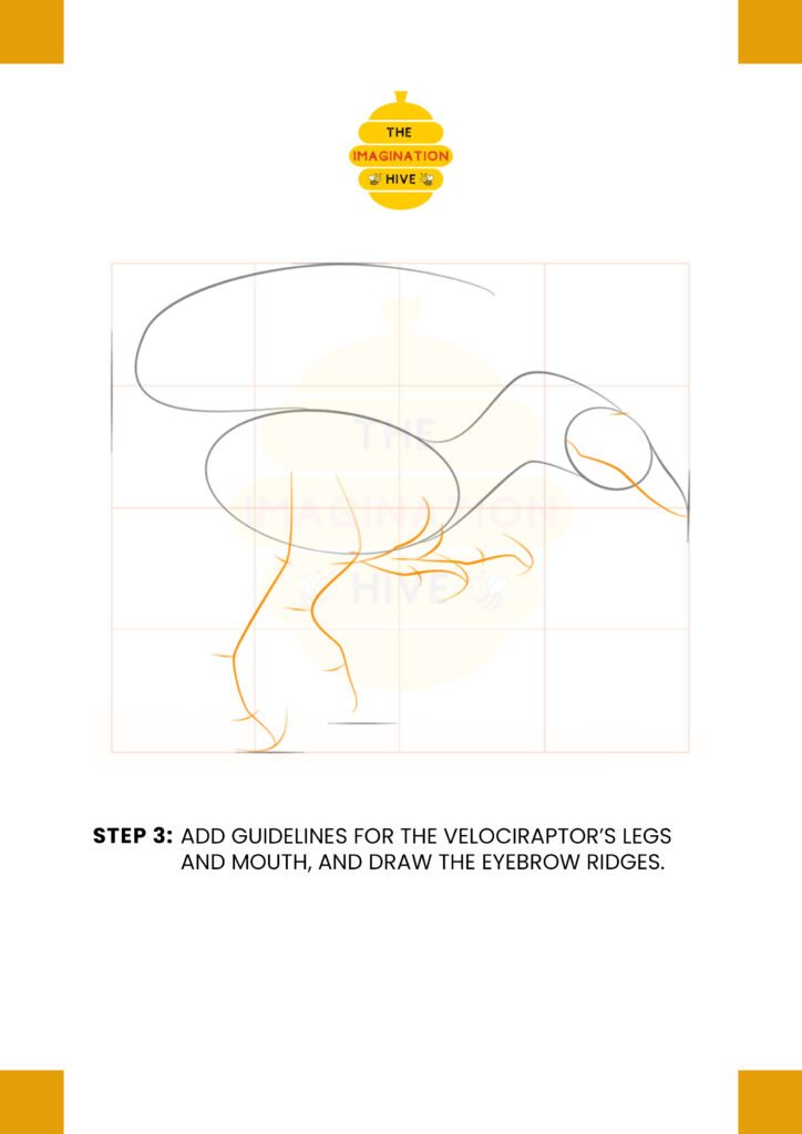 How to Draw a Velociraptor Step 3