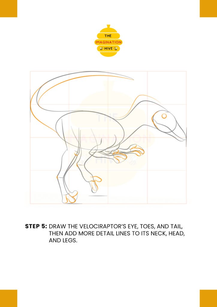 How to Draw a Velociraptor Step 5