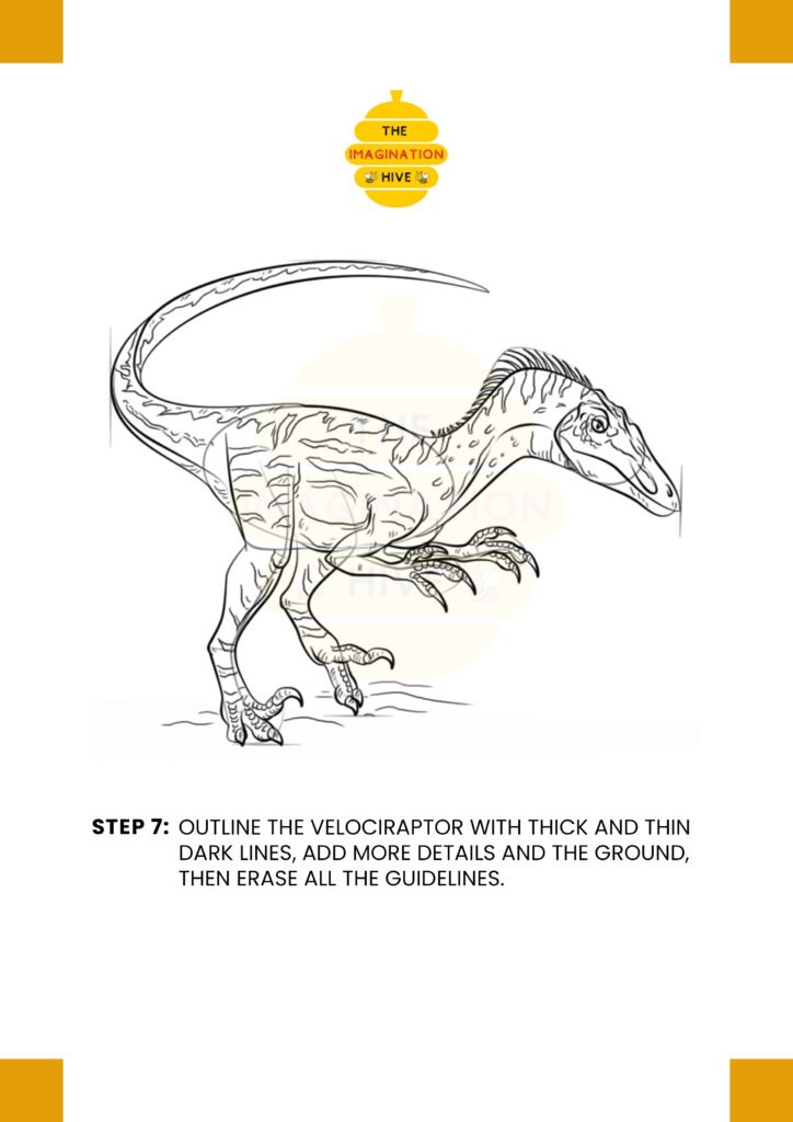 How to Draw a Velociraptor Step 7
