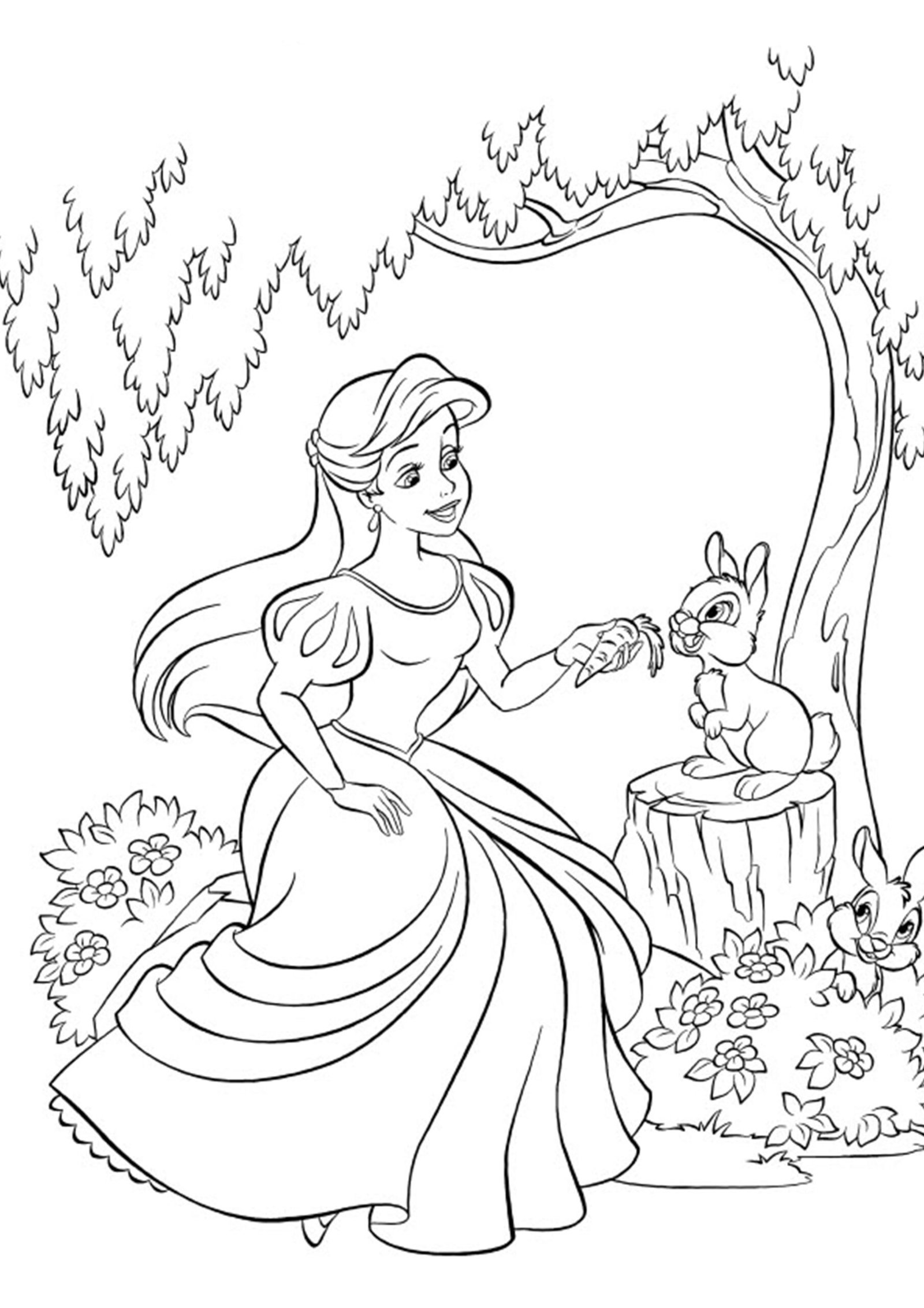 Smiling Princess Coloring Page For Kids – Free Activity PDF Download