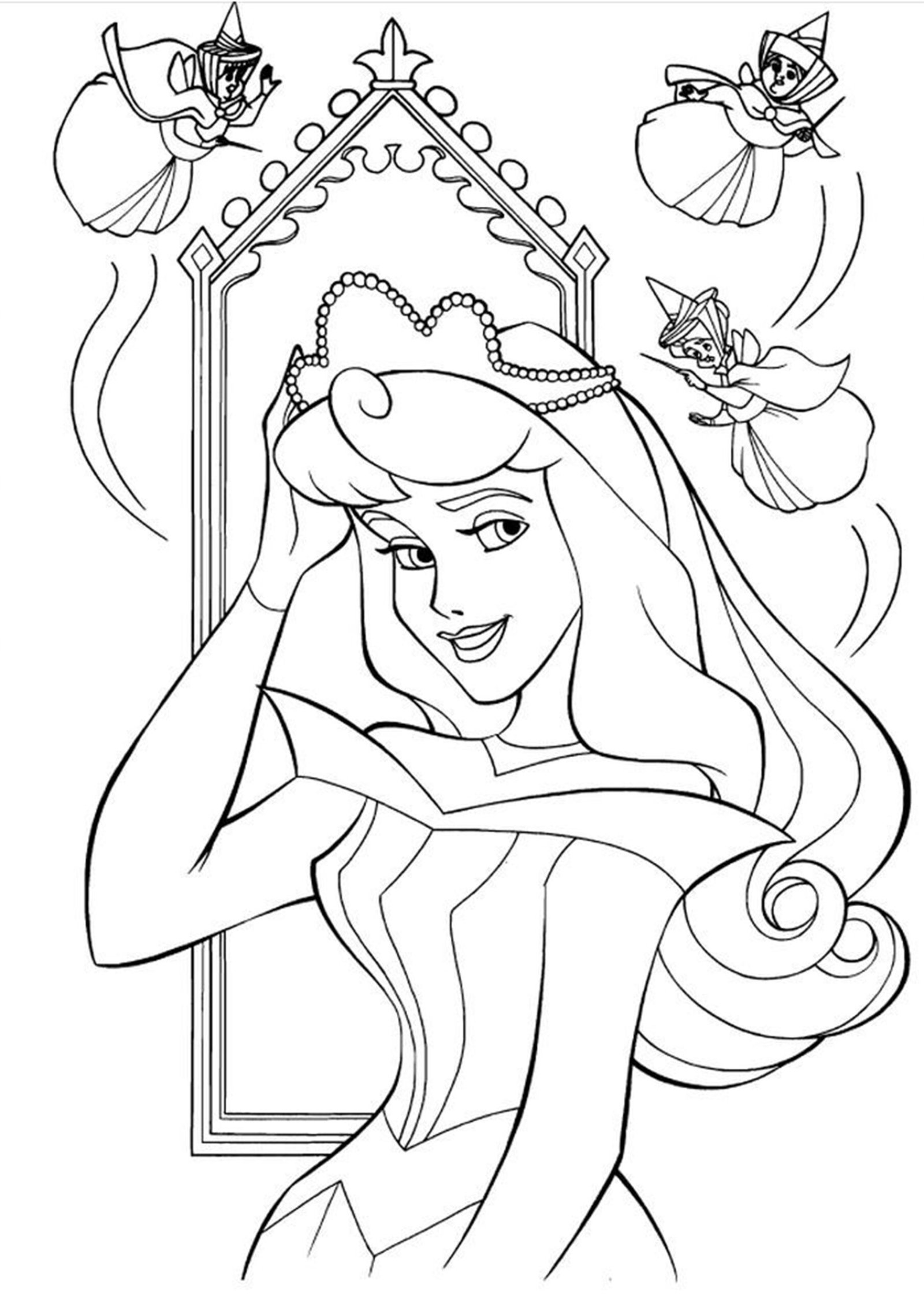 Royal Castle Princess Coloring Page For Kids – Free Activity PDF Download