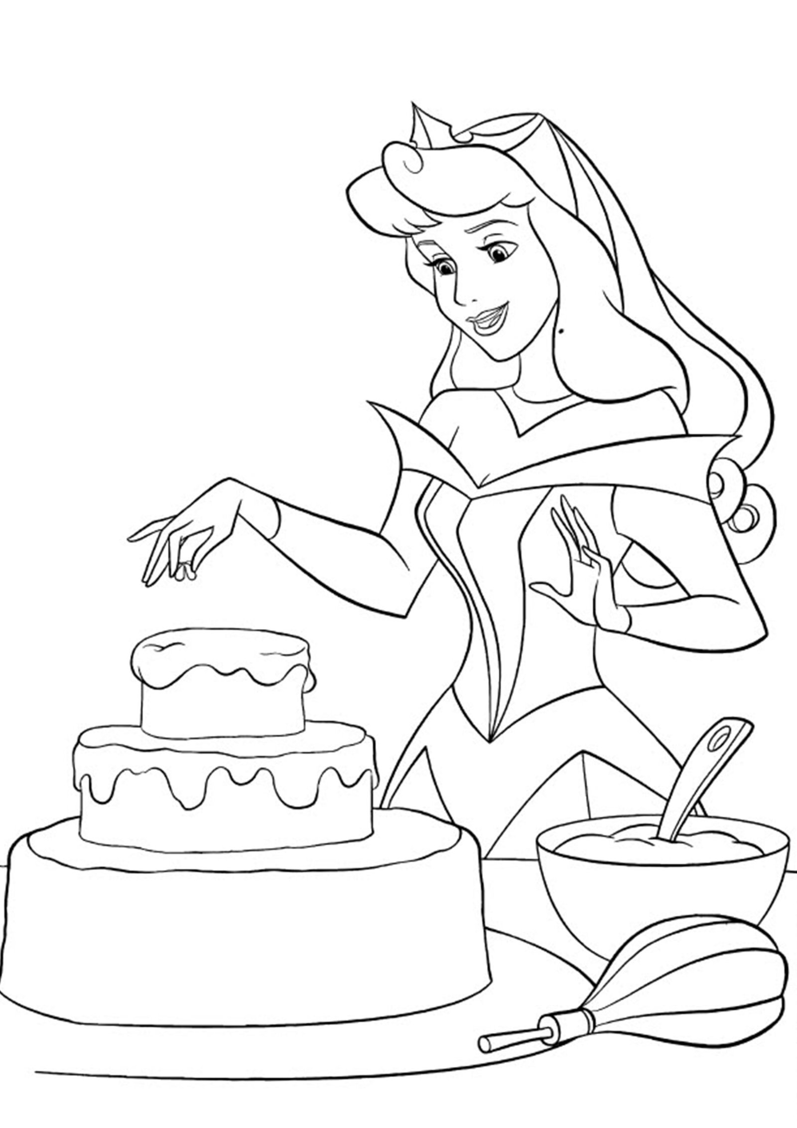 Graceful Princess Coloring Page For Kids – Free Activity PDF Download