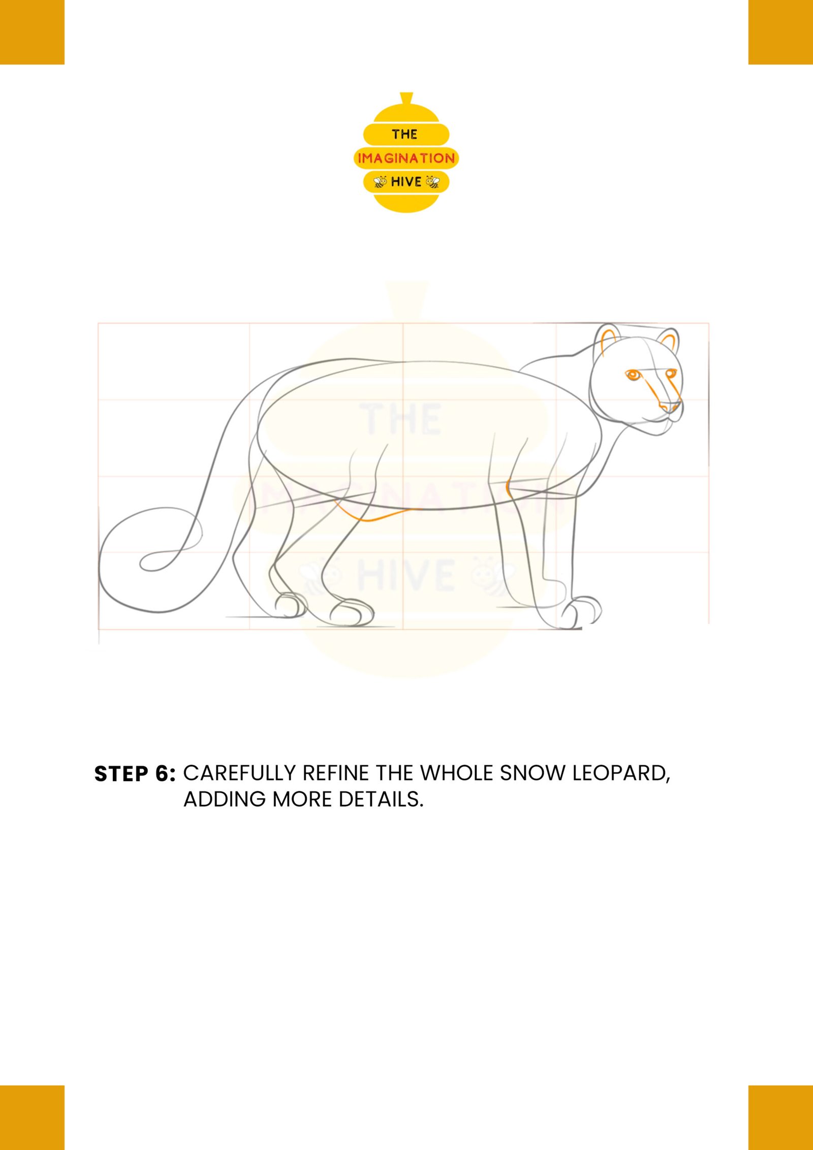 How to Draw a Snow Leopard – Step by Step - The Imagination Hive
