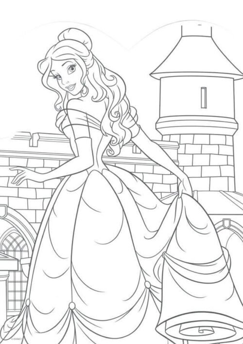 Fairytale Princess Coloring Page For Kids – Free Activity PDF Download