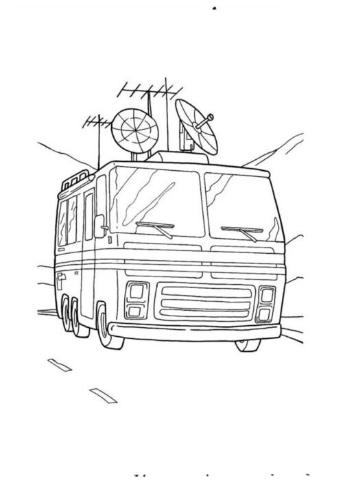 Ben 10 Rustbucket Van Coloring Page For Kids – Free Activity PDF Download