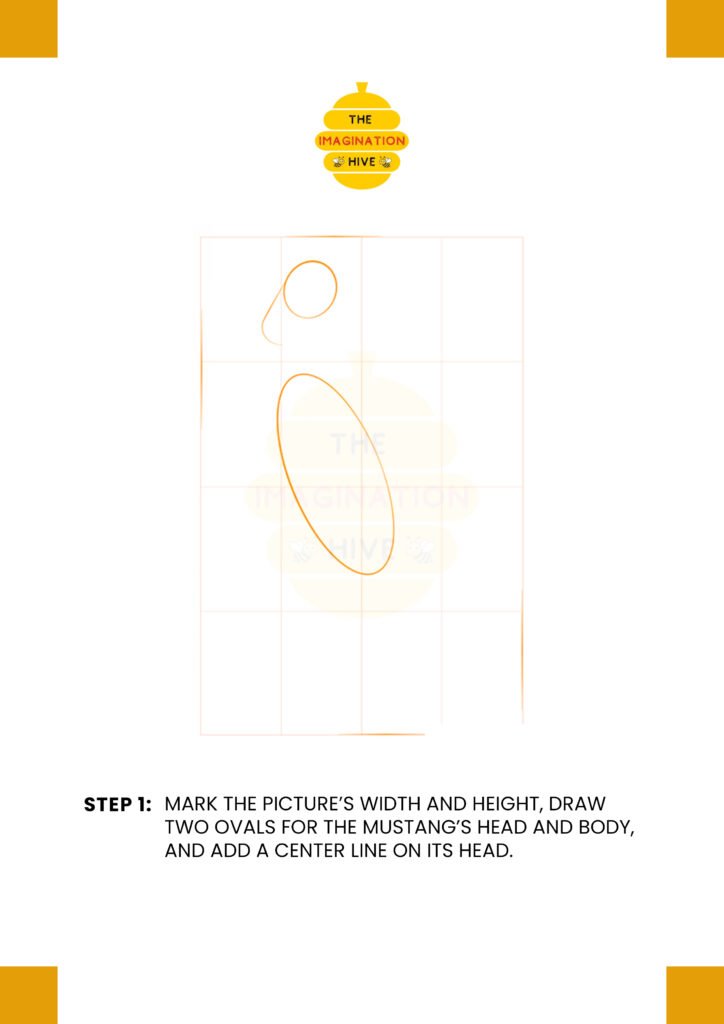 How to Draw a Mustang Step 1