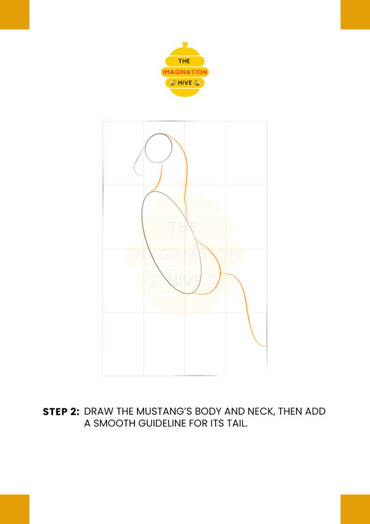 How to Draw a Mustang Step 2