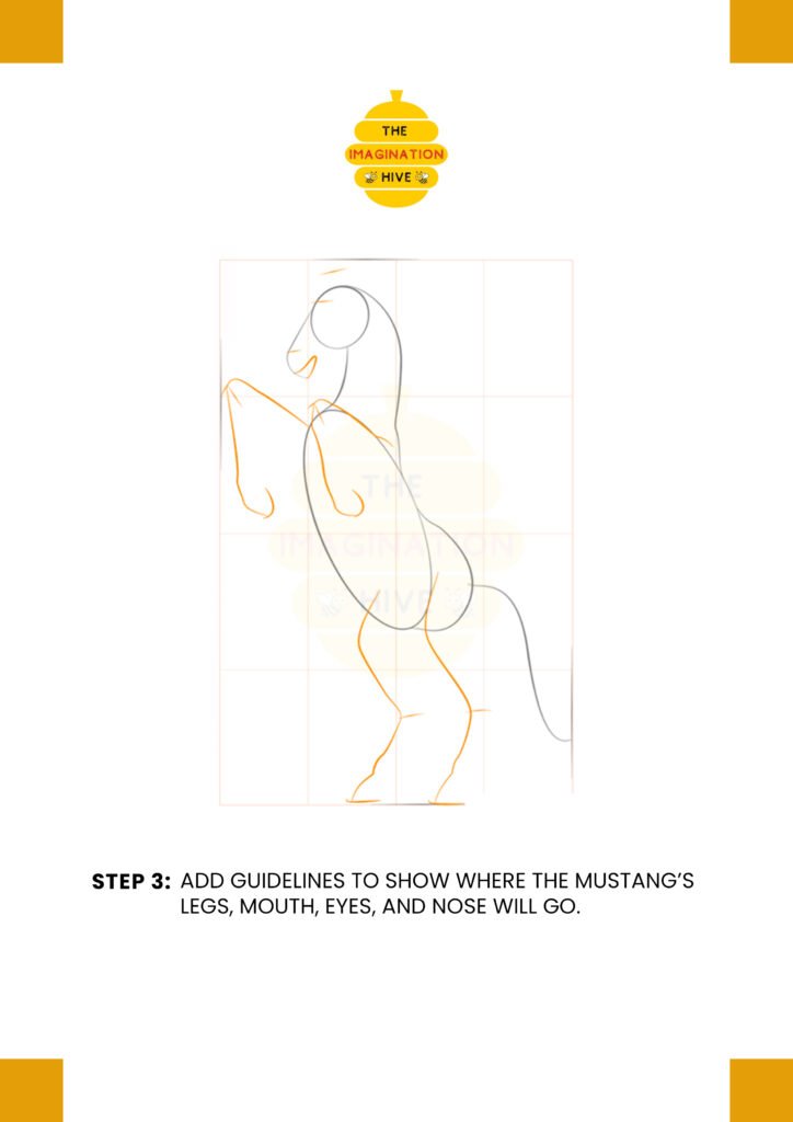 How to Draw a Mustang Step 3