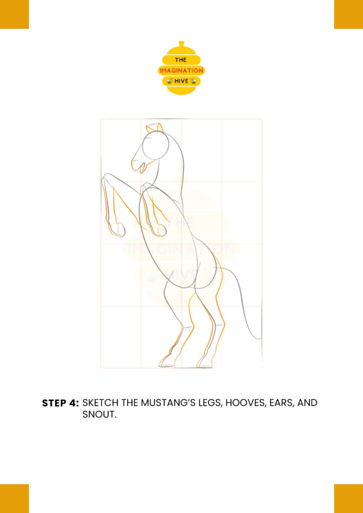 How to Draw a Mustang Step 4