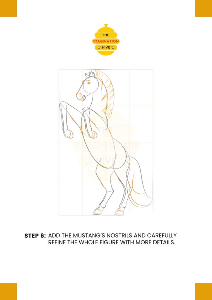 How to Draw a Mustang Step 6