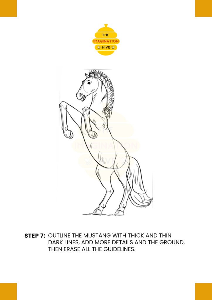 How to Draw a Mustang Step 7