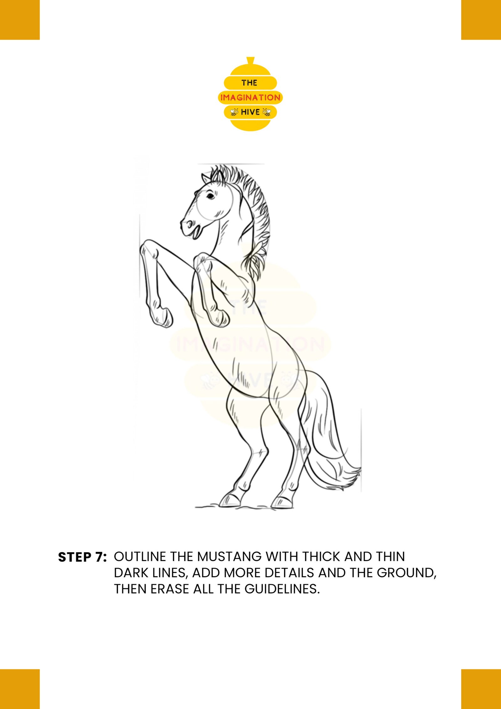 How to Draw a Mustang Step 7