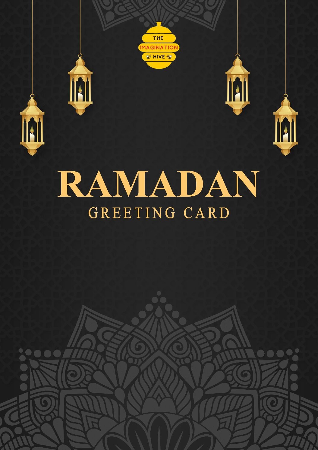 Luxury Black & Gold Ramadan Greeting Card – Free Greeting Card PDF Download