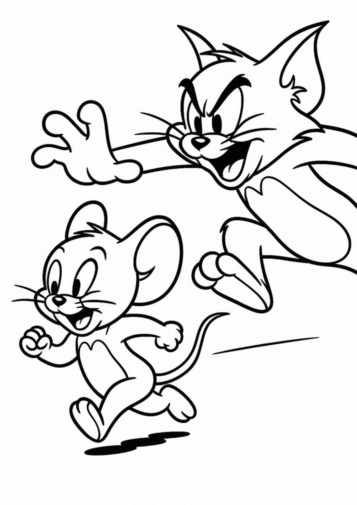 Tom Drawing.pdf Tom and Jerry Running Scene Coloring Page For Kids – Free Activity PDF ...