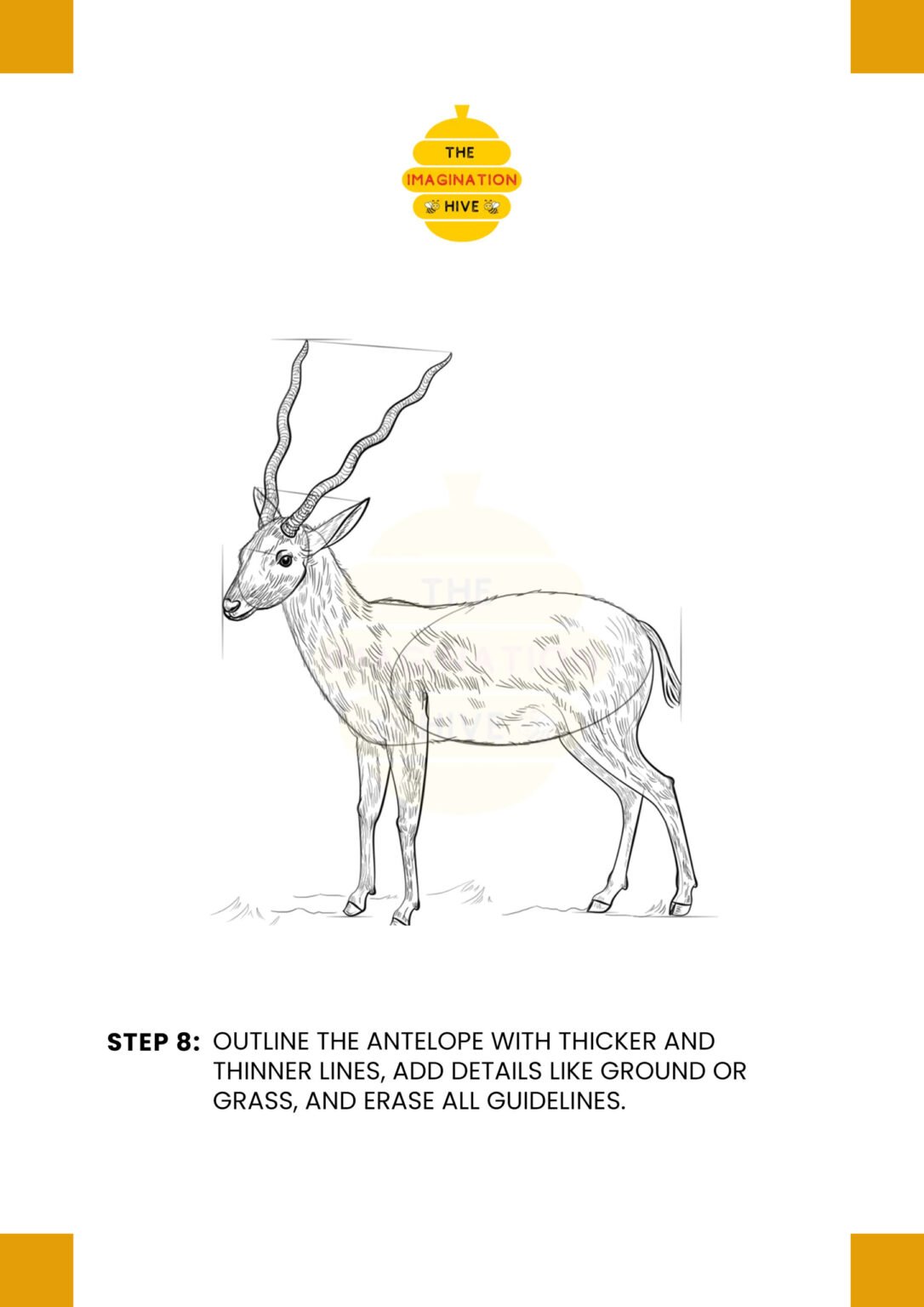 How to Draw an Antelope – Step by Step - The Imagination Hive