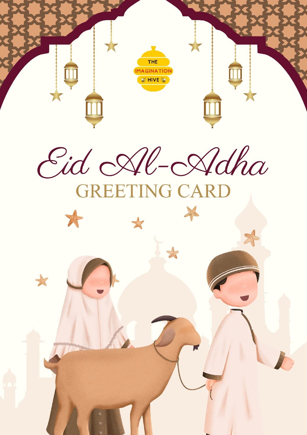Kids Qurbani Eid ul Adha Greeting Card – Free Greeting Card PDF Download