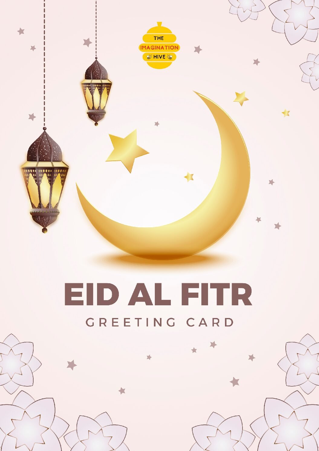 Minimal Crescent Lantern Eid al Fitr Greeting Card – Free Greeting Card PDF Download